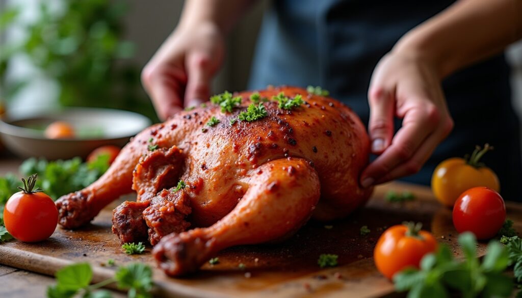 Maîtrisez la cuisson du rôti de chapon farci : conseils et durée pour un résultat parfait