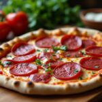 Pizza à la salami : une recette simple et délicieuse à réaliser chez soi
