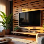 Comment transformer votre mur en support TV élégant avec des palettes : guide complet