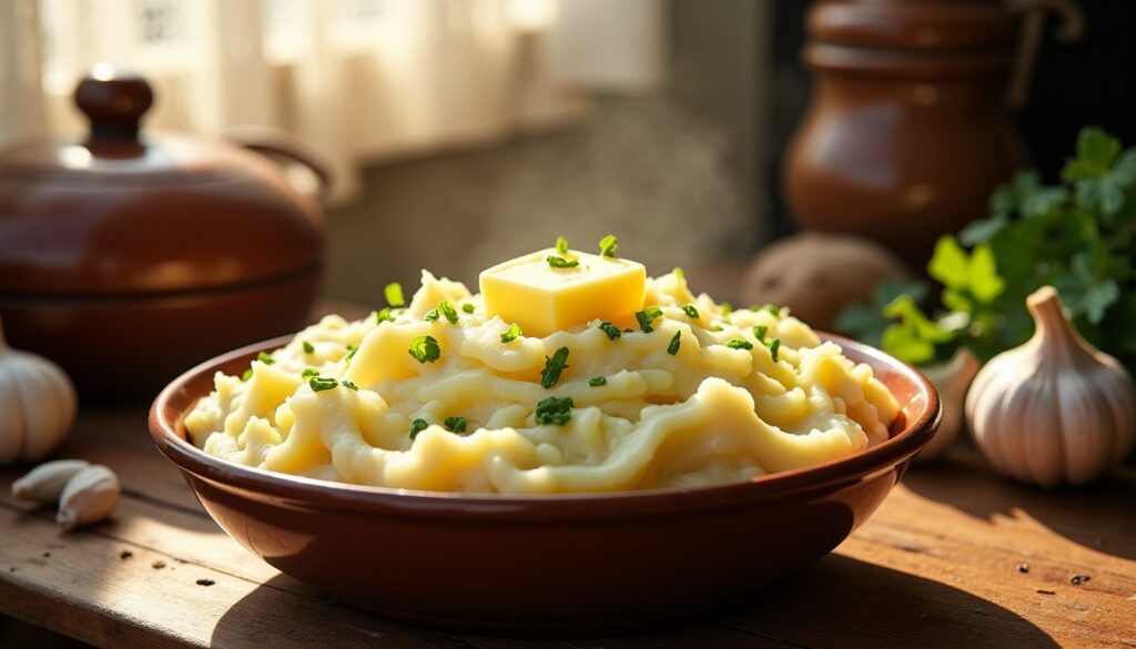 Délicieuse purée rustique de pommes de terre : simple à préparer et pleine de saveurs